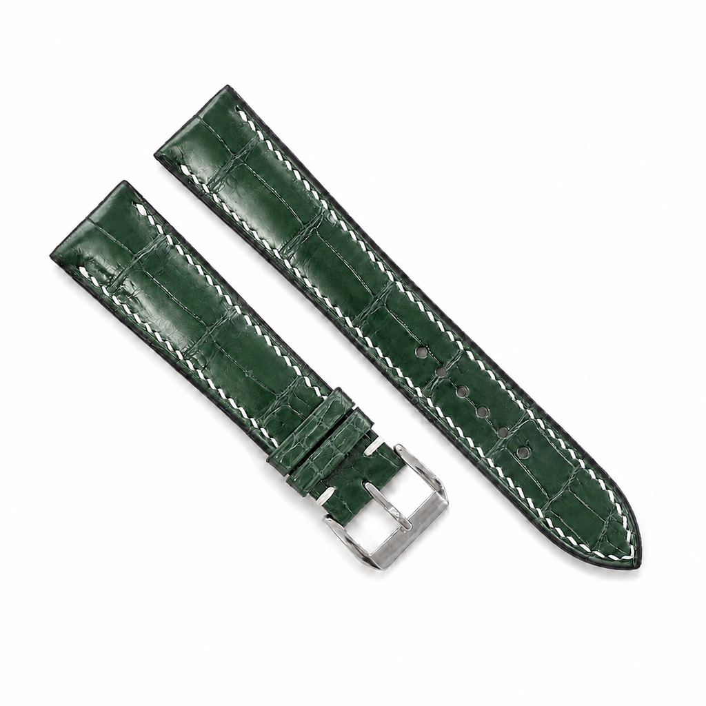Green Alligator Leather Watch Strap
