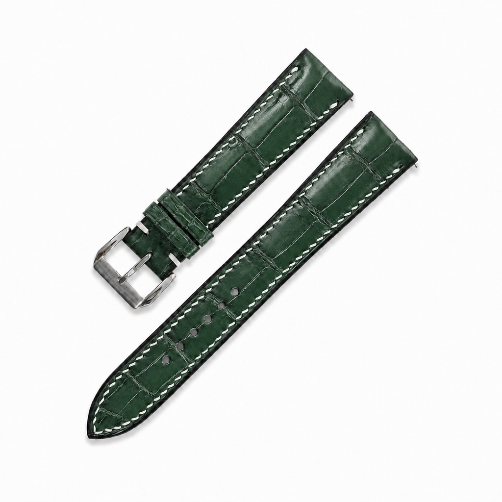 Green Alligator Leather Watch Strap