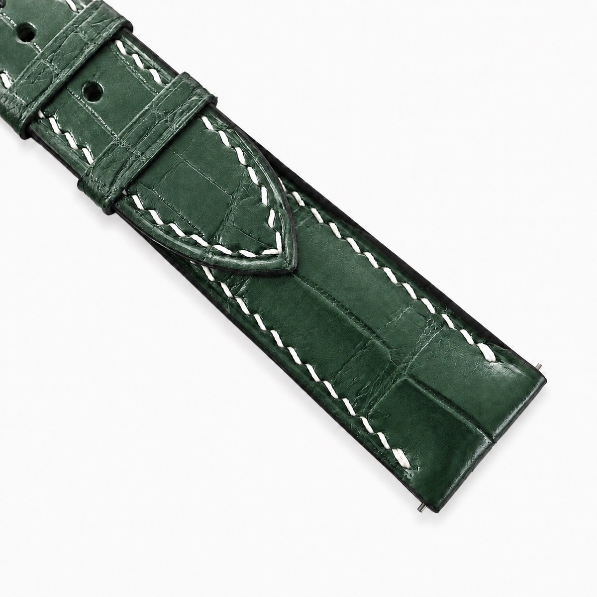 Green Alligator Leather Watch Strap