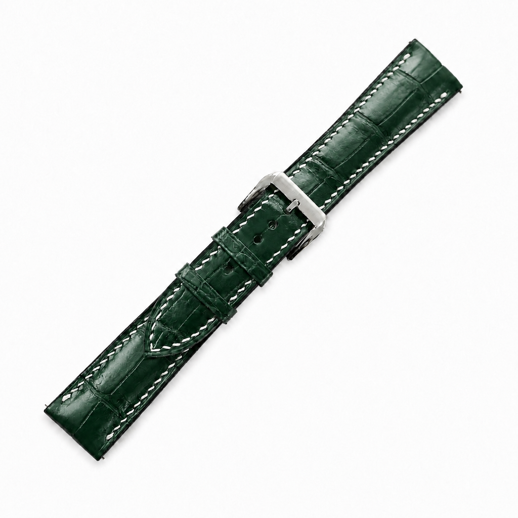 Green Alligator Leather Watch Strap