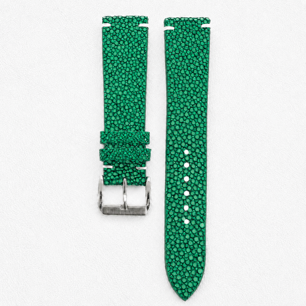Green Stingray Leather Watch Strap
