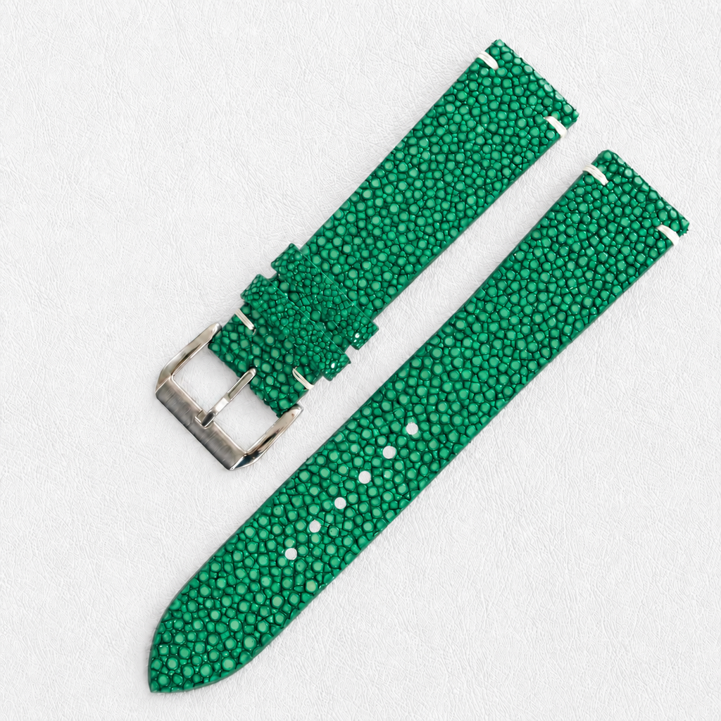 Green Stingray Leather Watch Strap