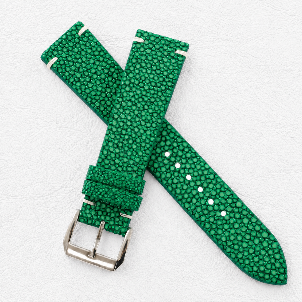 Green Stingray Leather Watch Strap
