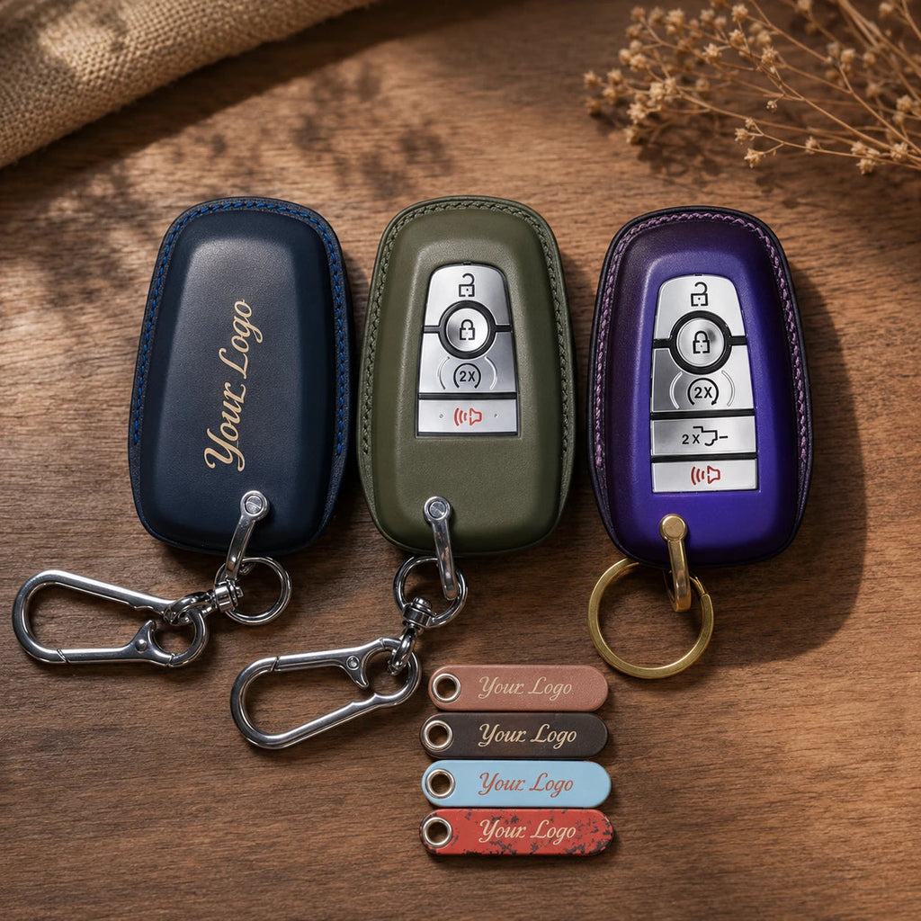 Handcrafted Leather Key Fob Cover Compatible with Ford Bronco