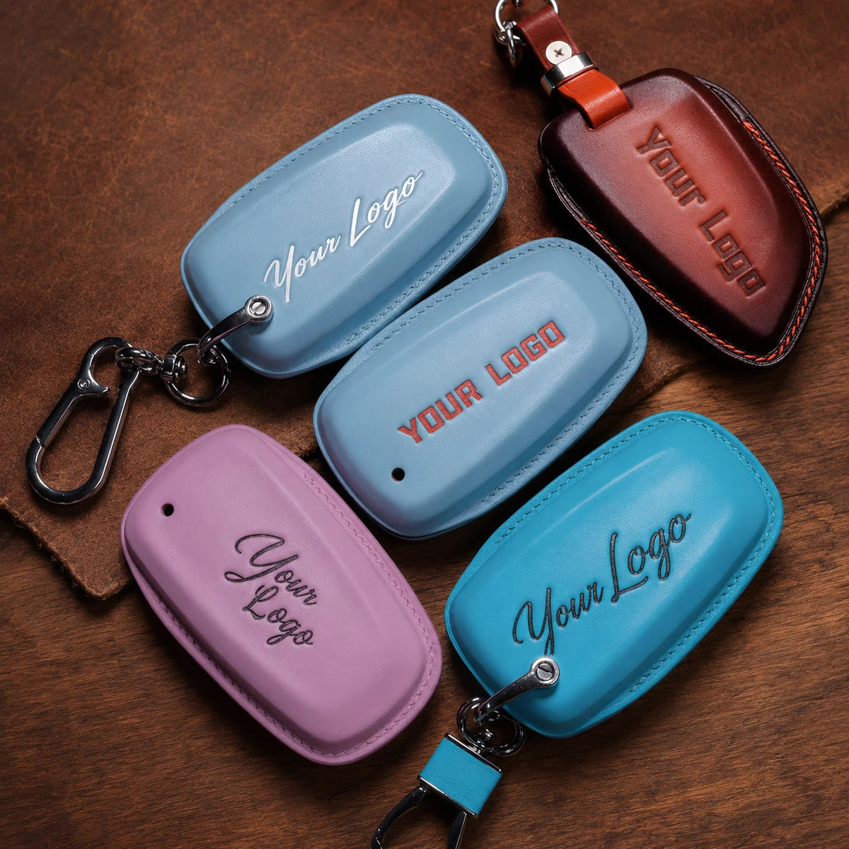 Handcrafted Leather Key Fob Cover Compatible with Ford Bronco