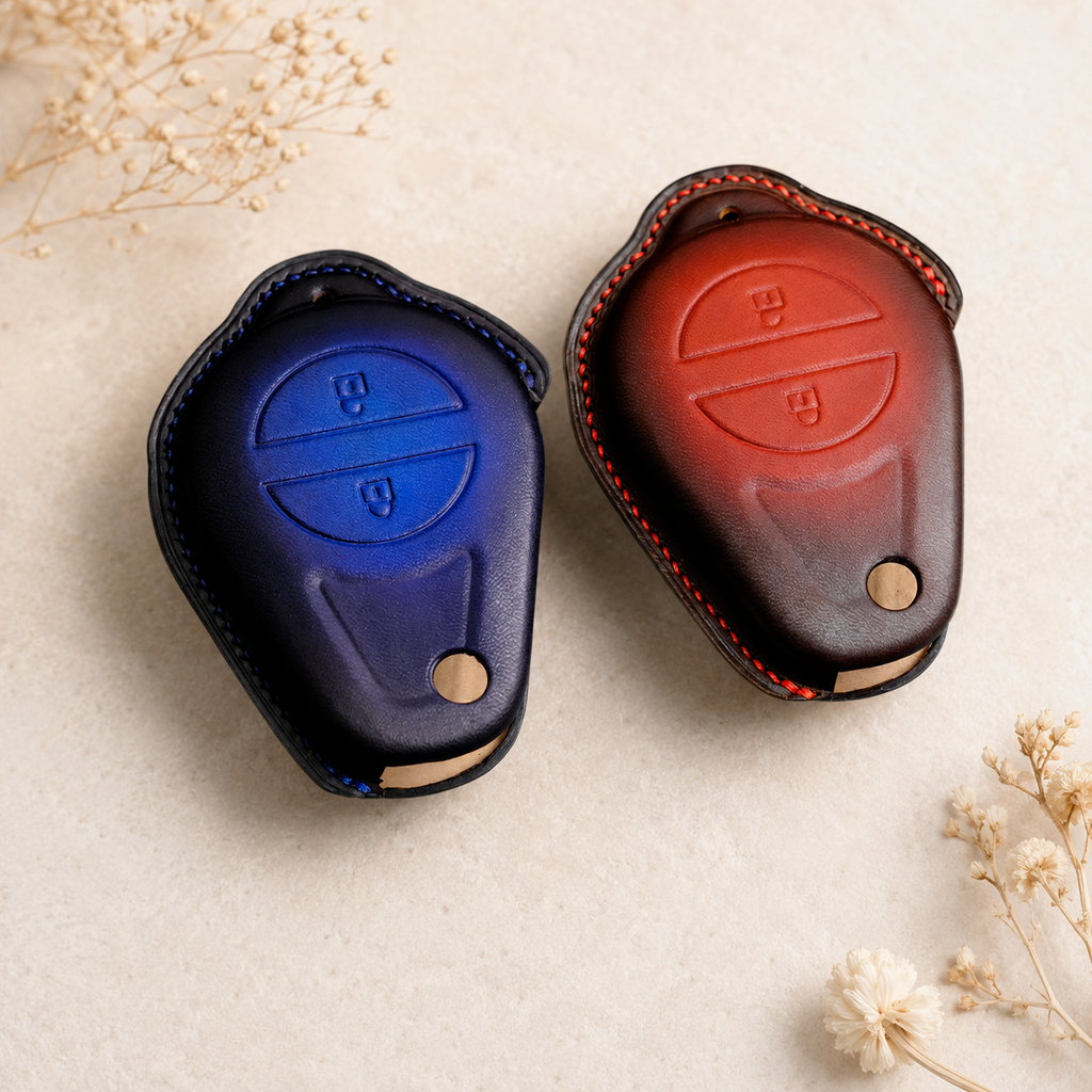 Custom Leather Key Fob Cover Compatible with Harley-Davidson Electra Glide