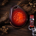 Custom Leather Key Fob Cover Compatible with Harley-Davidson Road Glide