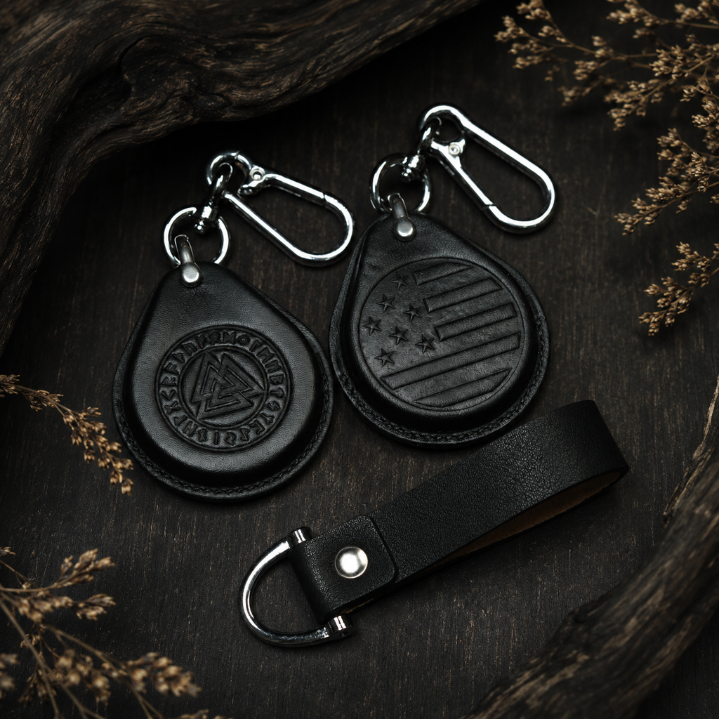 Custom Leather Key Fob Cover Compatible with Harley-Davidson Street Glide