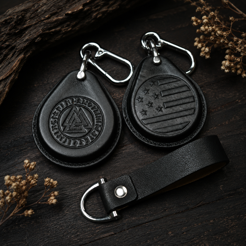 Custom Leather Key Fob Cover Compatible with Harley-Davidson Street Glide