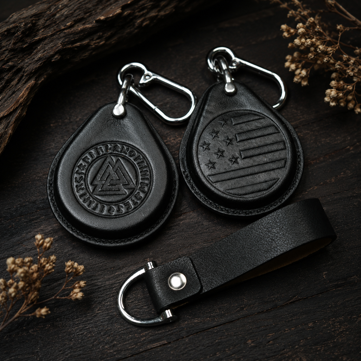 Custom Leather Key Fob Cover Compatible with Harley-Davidson Street Glide