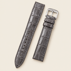 Gray Alligator Leather Watch Strap – Handstitched