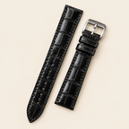 Black Hornback Alligator Leather Watch Strap – Handstitched