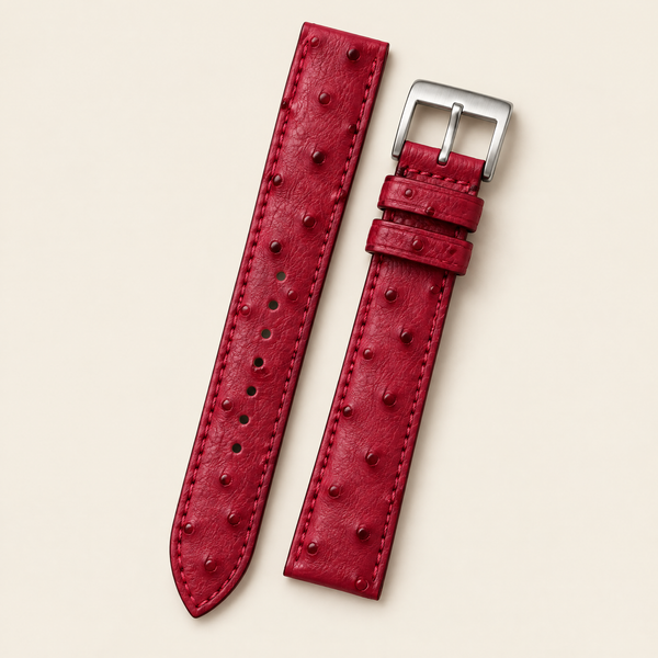 Raspberry Red Ostrich
