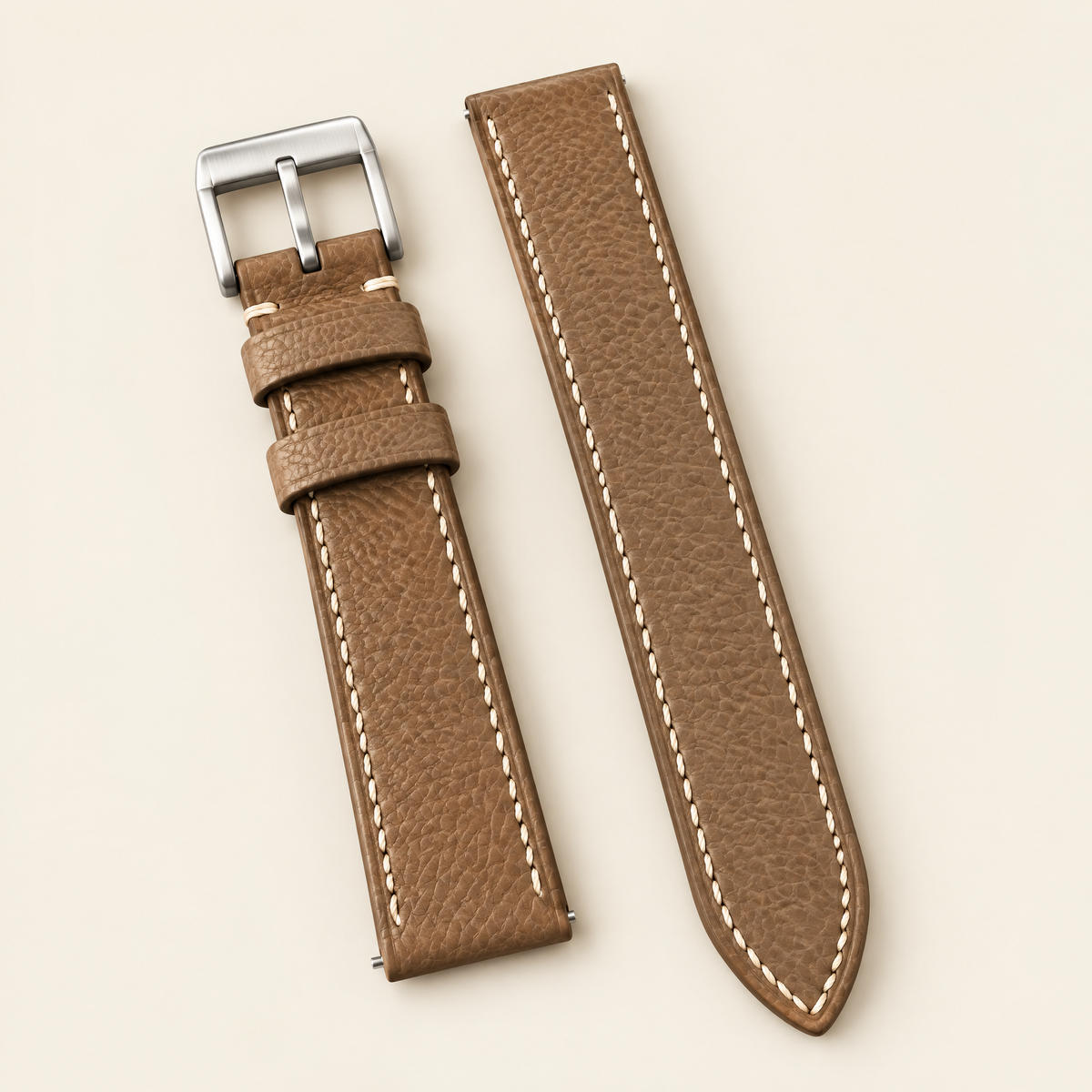 Vintage Tan Babele Leather Watch Strap – Handstitched