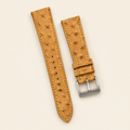 Camel Tan Ostrich Leather Watch Strap – Handstitched