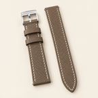 Etoupe Taupe Epsom Leather Watch Strap – Handstitched