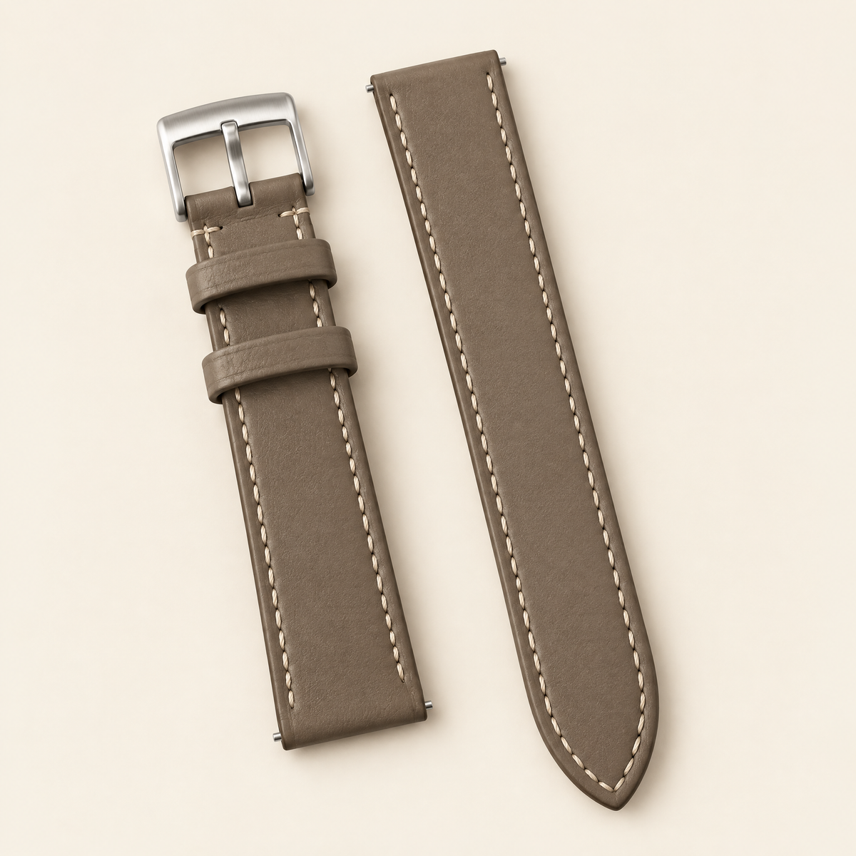 Etoupe Taupe Swift Leather Watch Strap – Handstitched