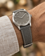 Gray Sailcloth Canvas Watch Strap – Handstitched