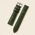 Green Waxed Pull-Up Leather Watch Strap – Handstitched