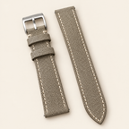 Gray Beige Sailcloth Canvas Watch Strap – Handstitched