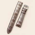 Himalayan Alligator Leather Watch Strap Flat – Handstitched