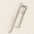 Ivory White Alligator Leather Watch Strap – Handstitched