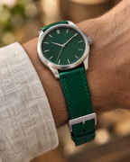 Emerald Green Epsom Leather Watch Strap – Handstitched