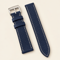 Navy Togo Leather Watch Strap – Handstitched