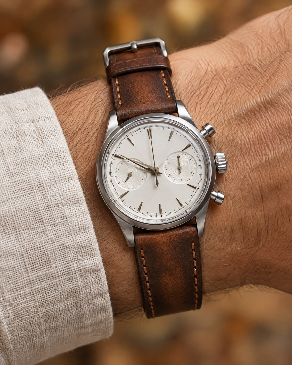 Brown Coffee Precise to the Lugs Hand-Dyed Patina Leather Watch Strap – Handstitched