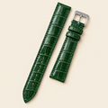 Green Alligator Leather Watch Strap – Handstitched