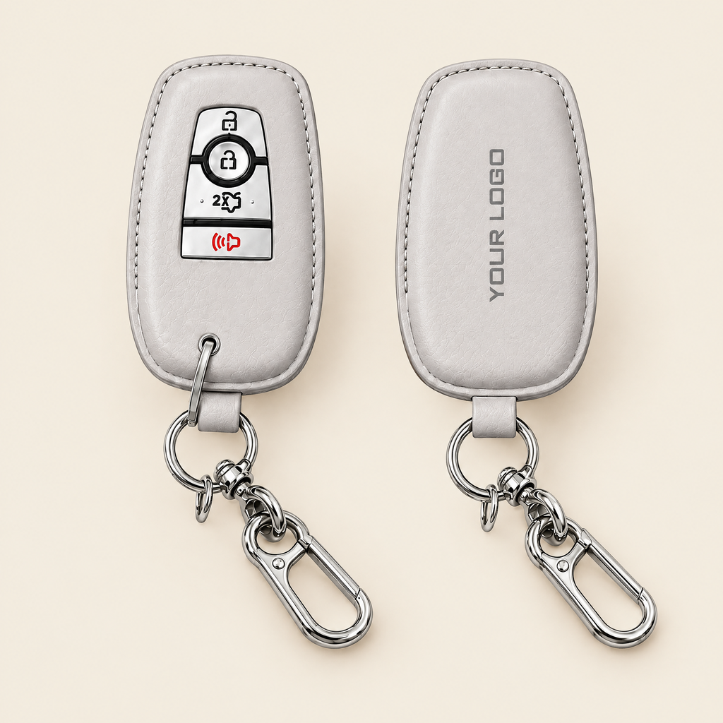 Custom Leather Key Fob Cover – Handstitched Smart Key Case