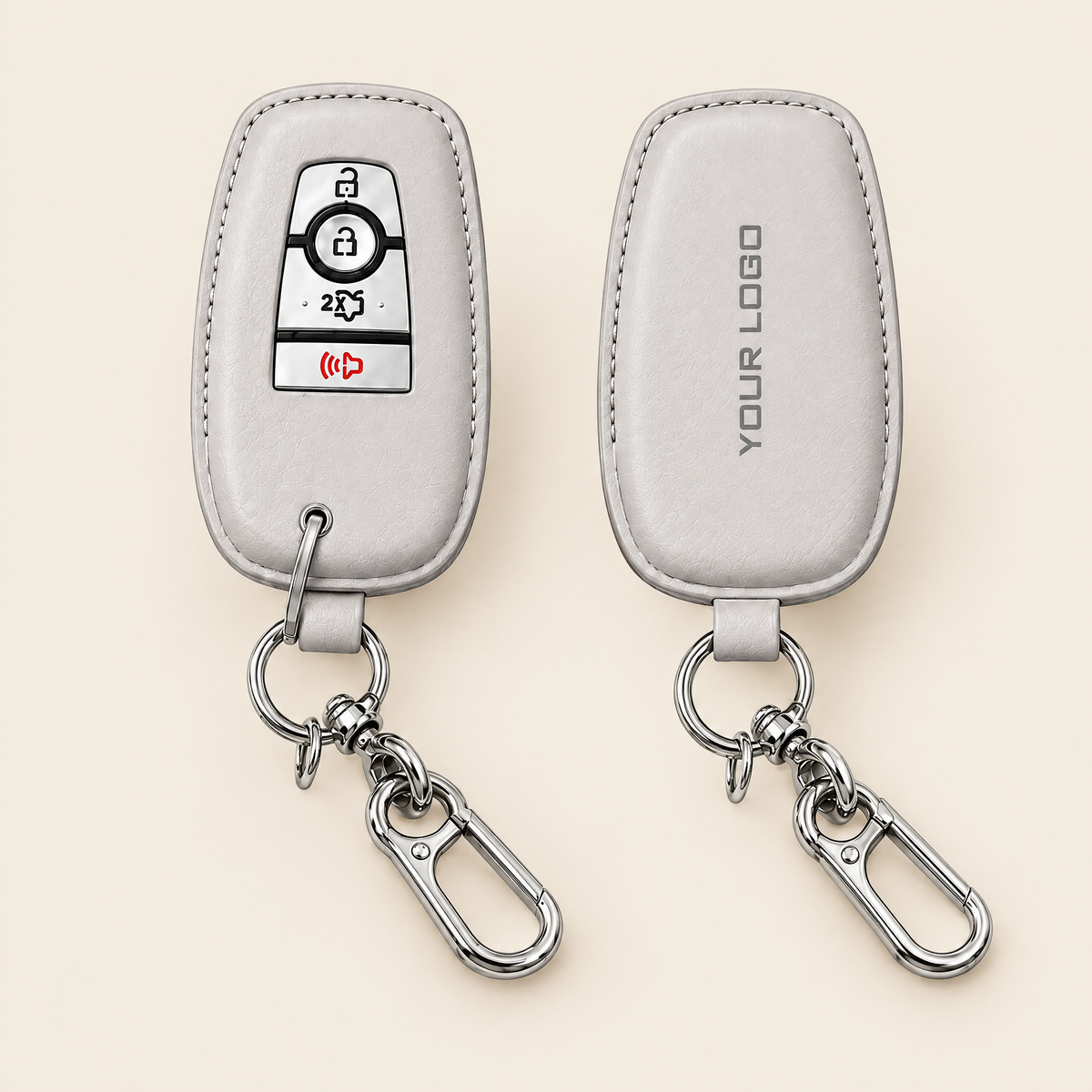 Custom Leather Key Fob Cover – Handstitched Smart Key Case