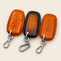 Leather Key Fob Cover Compatible with Ford F-150 – Hand-Burnished Smart Key Holder