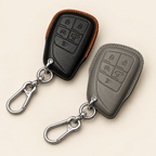 Leather Key Fob Cover Compatible with GMC Sierra, Yukon and AT4 – Handstitched Smart Key Case