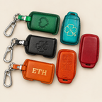 Leather Key Fob Cover Compatible with Volvo - XC60, XC90, S60 – Handstitched Smart Key Case