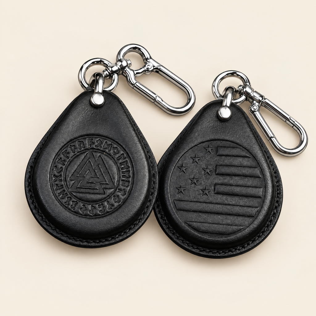 Leather Key Fob Cover Compatible with Harley-Davidson Street Glide – Handstitched Smart Key Case