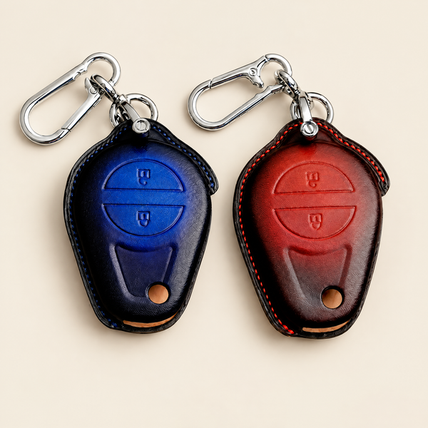 Leather Key Fob Cover Compatible with Harley-Davidson Electra Glide – Handstitched Smart Key Case