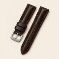 Dark Brown Lizard Leather Watch Strap – Handstitched, Padded
