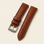 Russet Ostrich Leg Leather Watch Strap – Handstitched