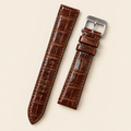 Patina Antique Cognac Brown Alligator Leather Watch Strap – Handstitched