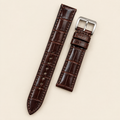 Mahogany Brown Alligator Leather Watch Strap – Handstitched, Padded