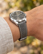 Natural Wild Gray Lizard Leather Watch Strap – Handstitched