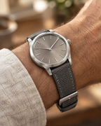 Graphite Gray Epsom Leather Watch Strap – Handstitched
