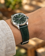Forest Green Lizard Leather Watch Strap – Handstitched