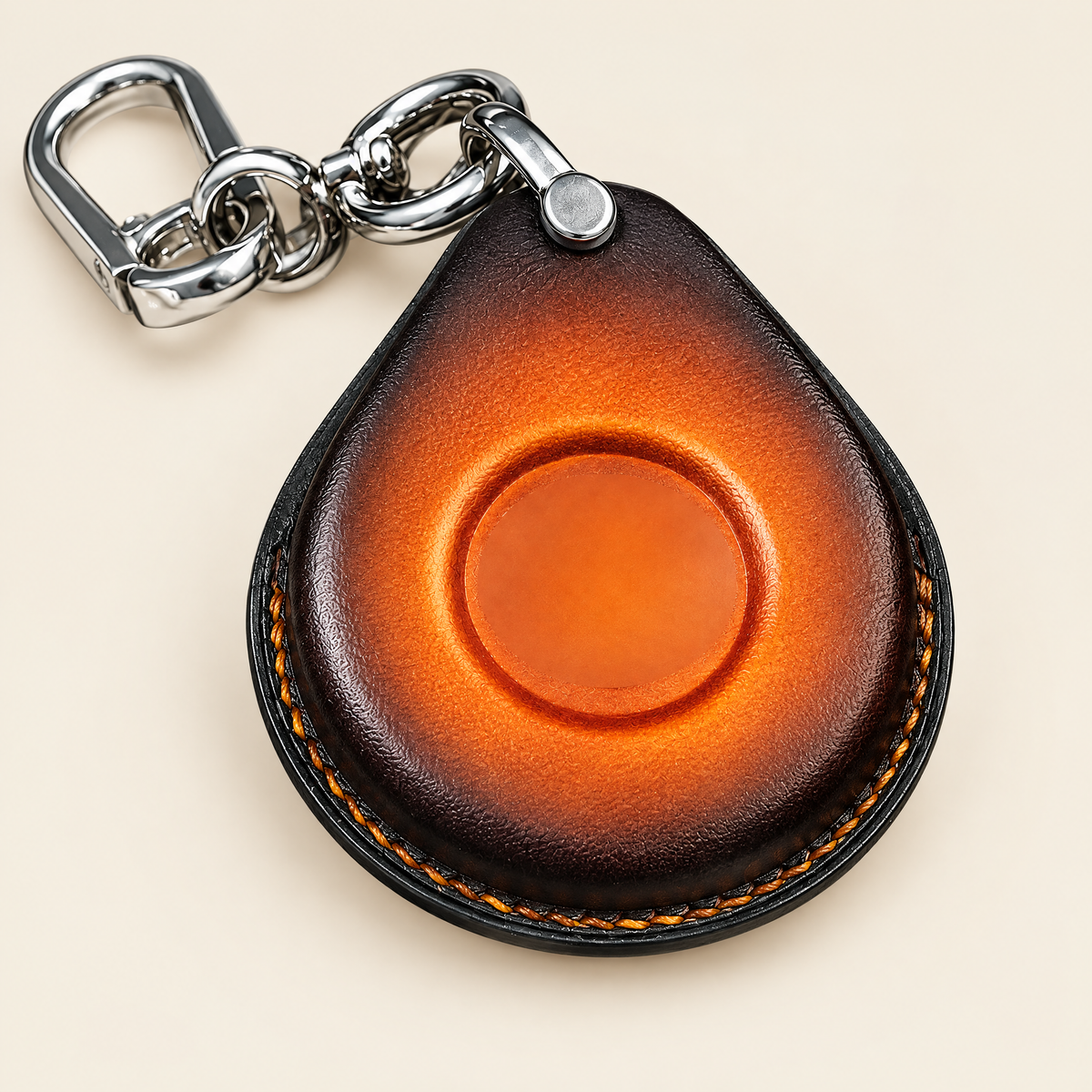 Leather Key Fob Cover Compatible with Harley-Davidson Low Rider – Handstitched Smart Key Case