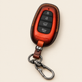 Leather Key Fob Cover Compatible with Hyundai NEXO, IONIQ 5, IONIQ 6 – Handstitched Smart Key Case