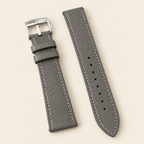 Gray Epsom Leather Watch Strap – Handstitched