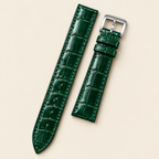 Patina Emerald Green Alligator Leather Watch Strap – Handstitched