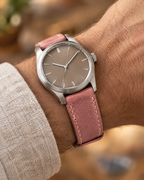 Pink Pueblo Leather Watch Strap – Handstitched
