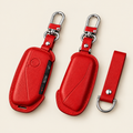Leather Key Fob Cover Compatible with BMW X Series Red – Handstitched Smart Key Case